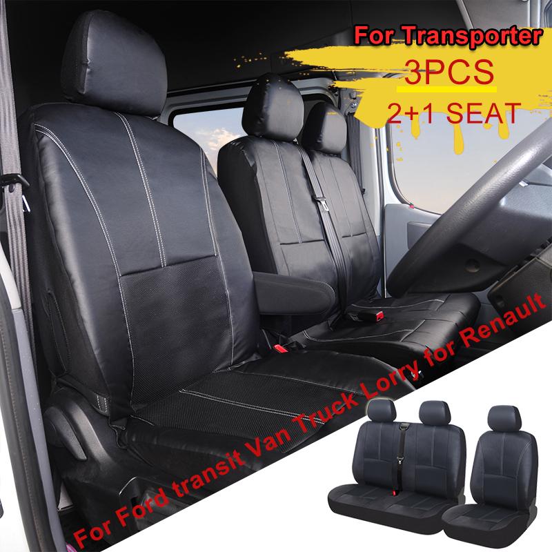AUTOYOUTH 1+2 Seat Covers Car Seat Cover for Transporter for Ford Transit Van Truck Lorry for Renault for Peugeot for Opel Vivar