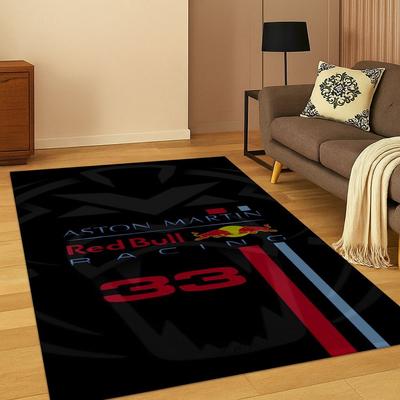 Tappeto Classico R-Red B-Bull Racing Car Moto per Camera da Letto Soggiorno Divano Arredamento Casa, Tappeto per Area Bambini Tappetino Antiscivolo Regalo