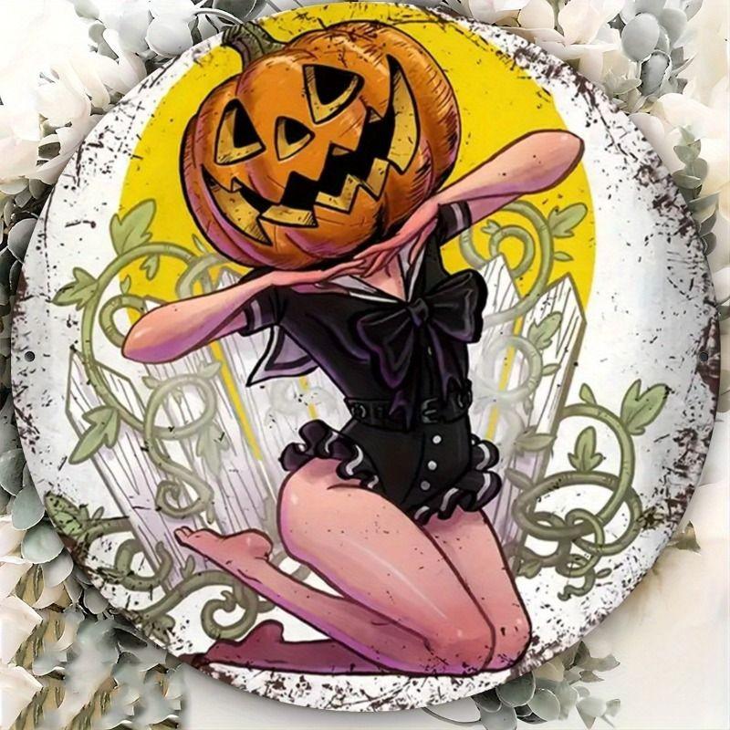 2D Flat Hanging Decorative Metal Sign Hand Painted Art