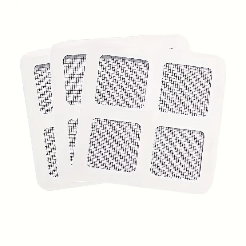 30-Pack Self-Adhesive Hair Catcher Drain Covers, Fine Mesh for Sink in Kitchen/Bath, Clog & Odor Prevention, No-Tool Installatio