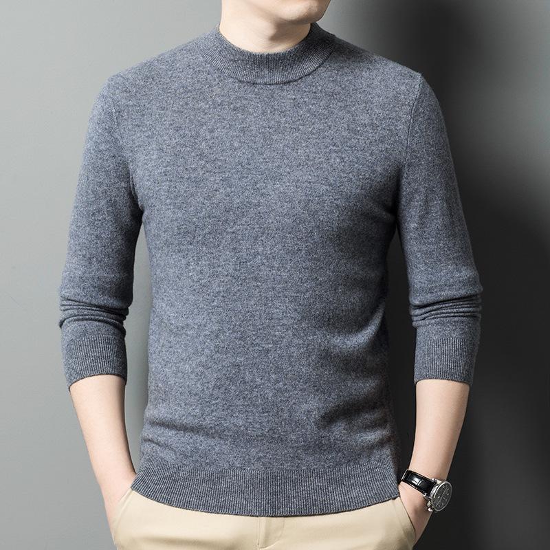 2025 Men s Winter Fashion Slim Fit Knitwear - Versatile Solid Color XL