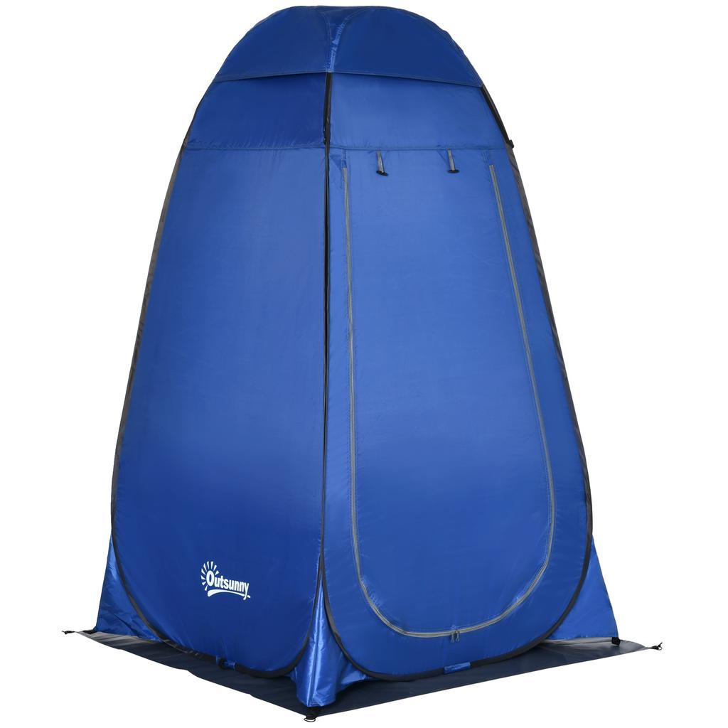 Pop-Up Shower Tent Toilet Tent Camping Changing Tent with Carry Bag Mobile Outdoor Toilet Changing Cabin Storage Tent Dark Blue 126 X 124 X 189 Cm
