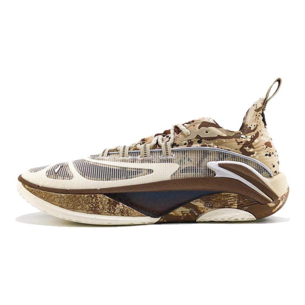 Li Ning BadFive Hunter 1 SUPER Niedrig geschnittene Outdoor-Basketballschuhe Herren Khaki ABFV007-8