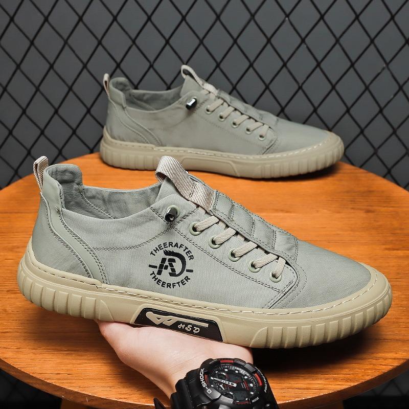 Ice silk lazy cloth shoes summer new trendy men's shoes canvas men's trendy shoes breathable casual board shoes