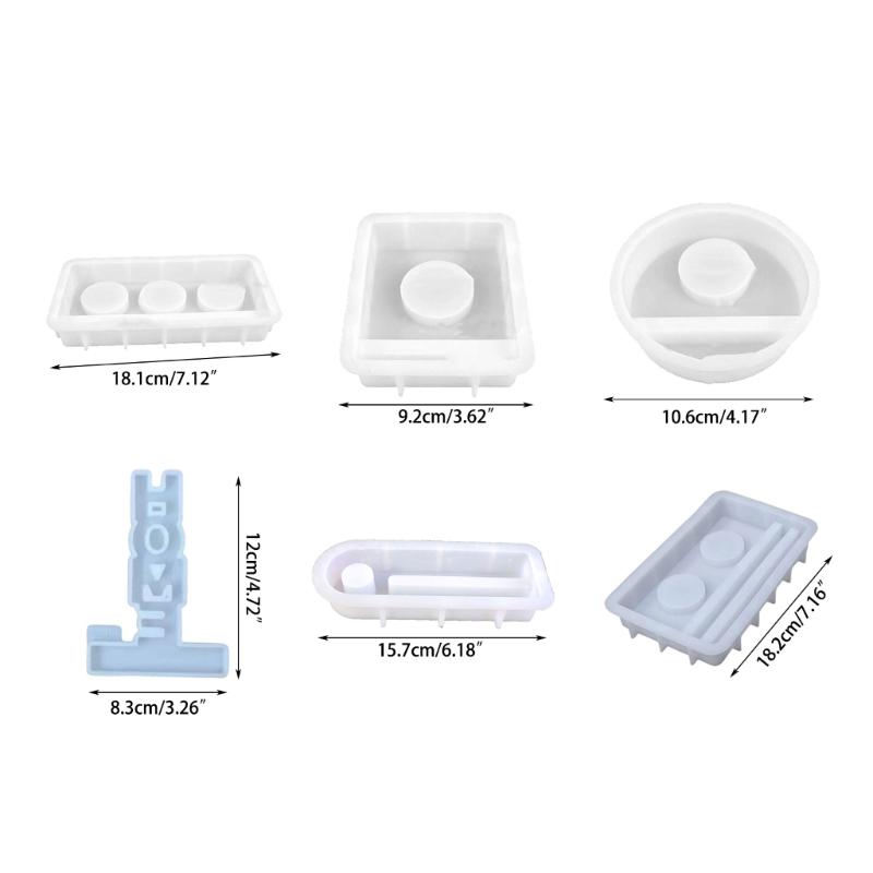 Candlesticks Silicone Molds for DIY Decorations Square Candle Holder Resins Moulds Casting Mould Candle Holder Molds