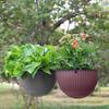 1 Set Flower Pot Quick Drain Handmade Strong Load-bearing Indoor Water Self-absorbing Flower Basket with Hook Home Decor