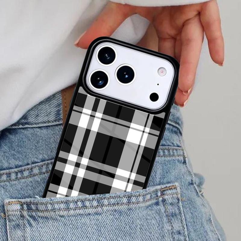 Buffalo Plaid Pattern Phone Case for iPhone 16e 15 14 13 12 17 Pro Max Plus Air 17pro Cover Coque