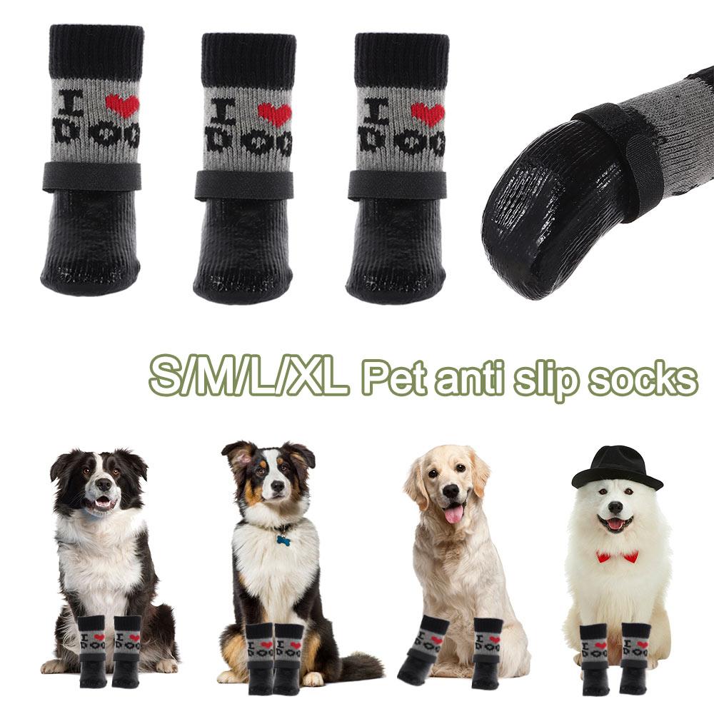 Cute Waterproof Dog Shoes Warm Soft Sole Puppy Boots Anti-Slip Adjustable Dog Foot Covers for Small Dog Chihuahua