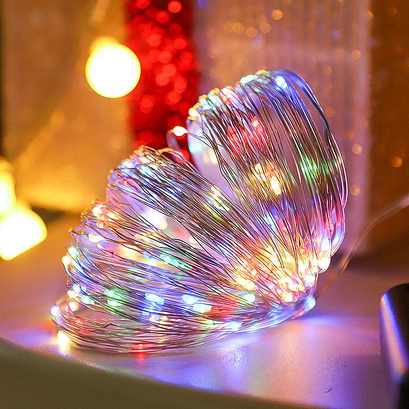 LED Solar Copper Wire Happy Birthday Decorative Outdoor Courtyard Lamp with 8 Functions