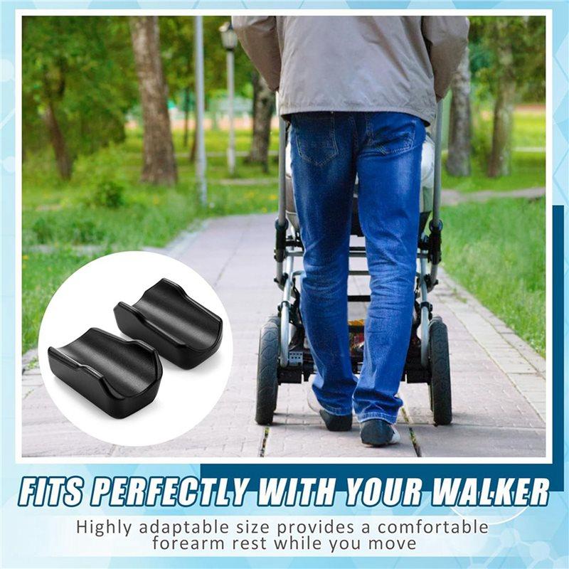 4 Pcs Rollator Armrest Pad Upright Walker Forearm Pads Black Walker Handle Cushions Stand Up Rollator Accessories