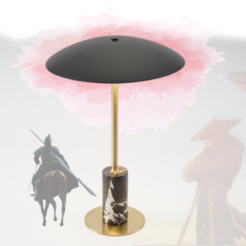 LED Touch-Control Wrought Iron Marble Night Light for Bedroom, Study, Hotel, Cafe, or Bar