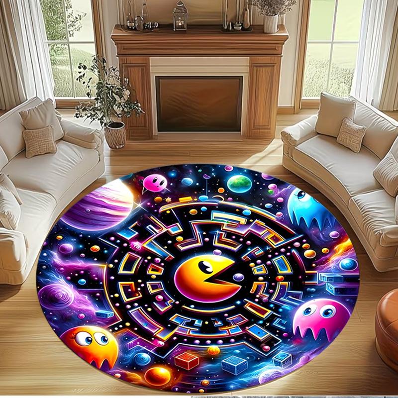 PAC Print Round Rug, Washable Floor Carpet, For Entryway Dorm Laundry Room Office Study, Home Decor Birthday Christmas Gift