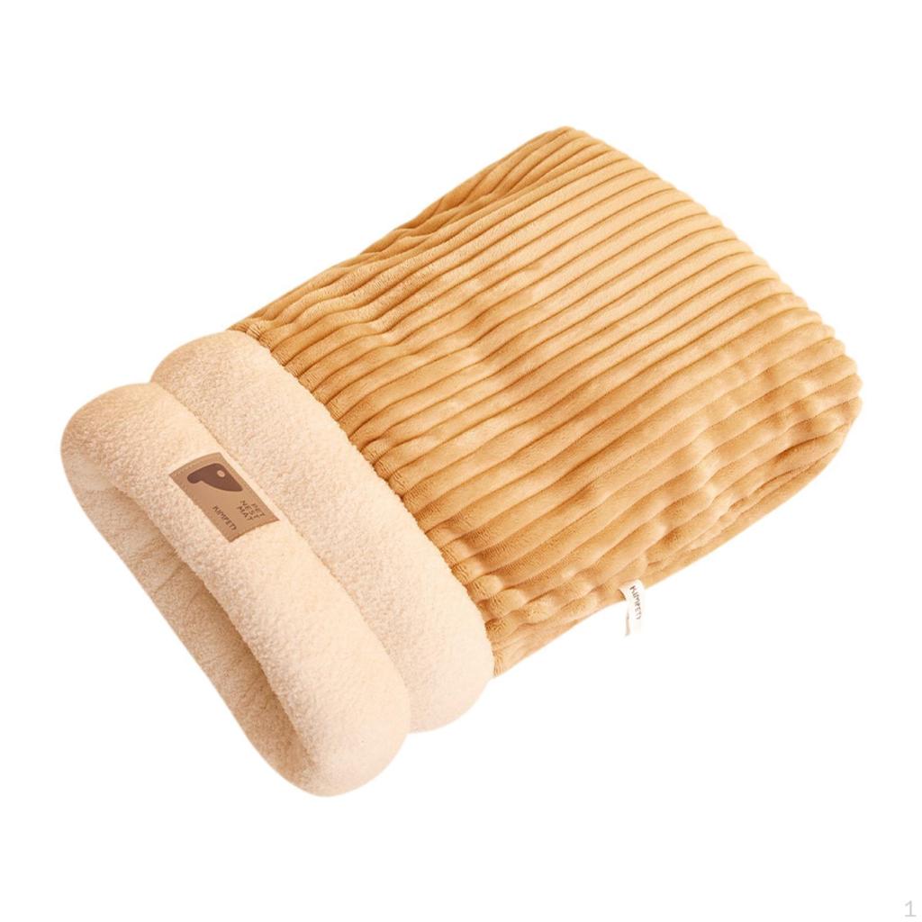 Herbst und Winter Warmes Katzenbett mit rutschfester Unterseite, waschbar, Haustier-Schlafsack, geschlossenes Nest