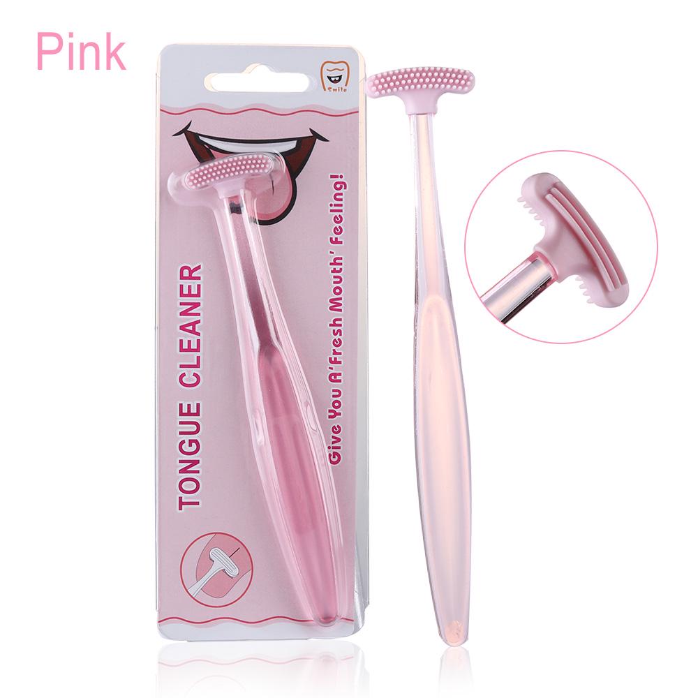 

Soft Silicone Tongue Scraper Cleaner For Fresh Breath And Oral Health Gentle Surface Cleaning розовый