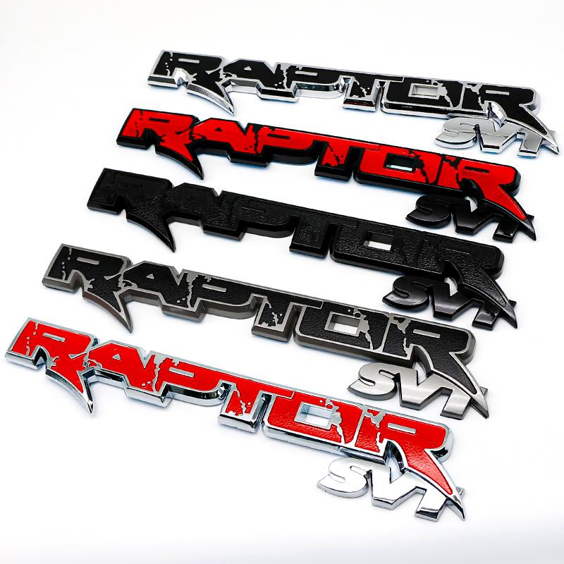 3D ABS Exterior Rear Trunk Fender Badge Emblem For Ford Raptor SVT F150 Ranger Focus Mondeo Fusion Ecosport Tuning Accessories