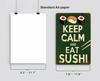 Vintage Japanese Cuisine Sushi Metal Tin Sign Plaque Decorative Plates for Garage Club Man Cave Bar Home Hotel Cafe Wall Decor