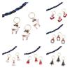 3 Pcs Christmas Tree Dreadlocks Bead Christmas Party Decor Hair Braid Tubes Hair Braid Rings  Gift