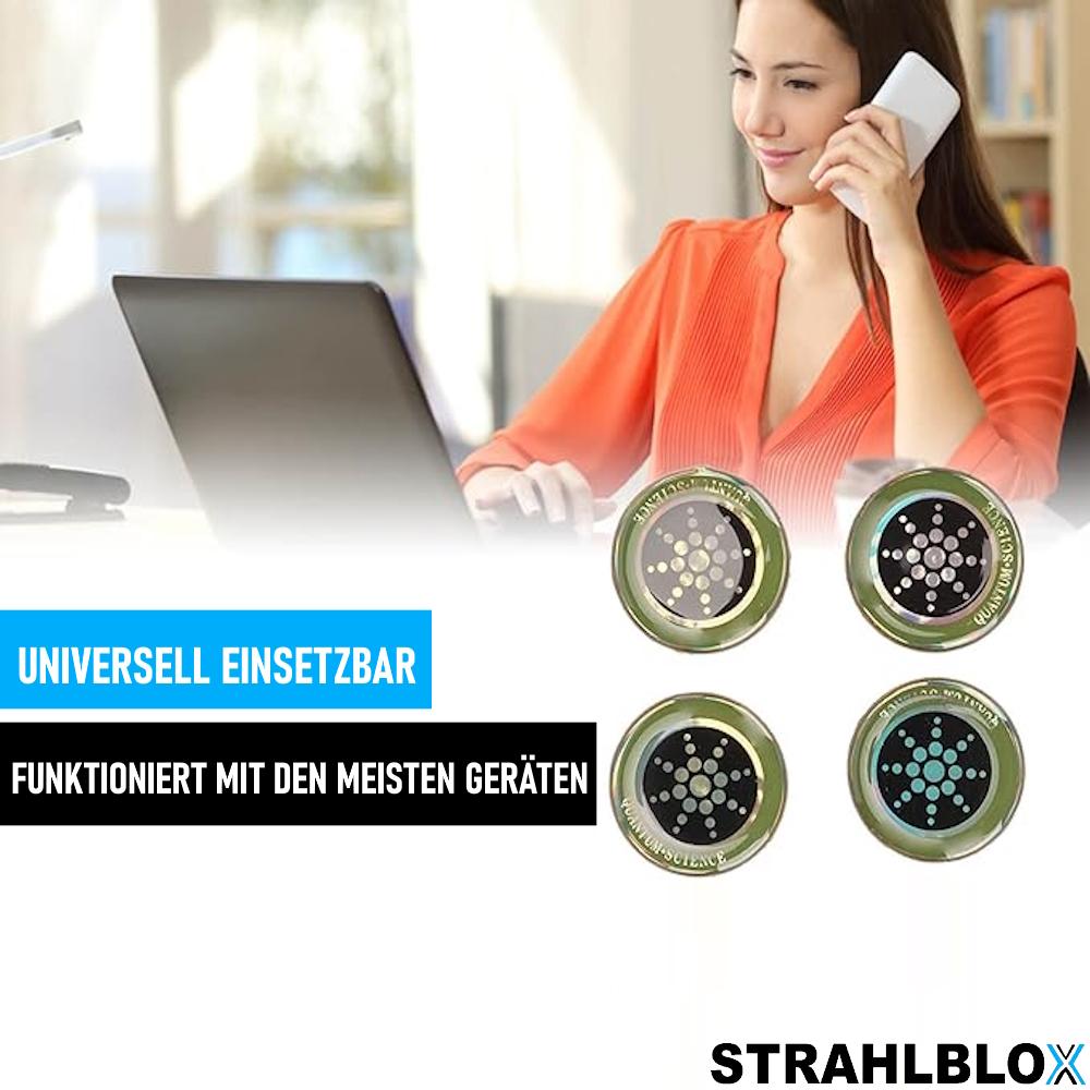 STRAHLBLOX 4 Pieces Radiation Protection Anti-radiation Sticker EMF Protection Blocker