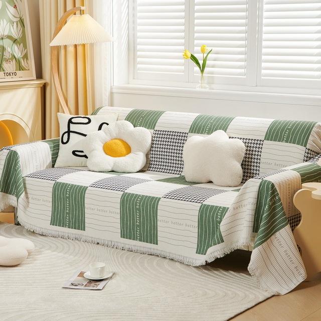 

Чехол для дивана-полотенца, хлопковая бахрома, универсальный чехол для дивана, кресло, мебельный чехол, чехол для дивана, пылезащитный для кошек, собак 180x130cm