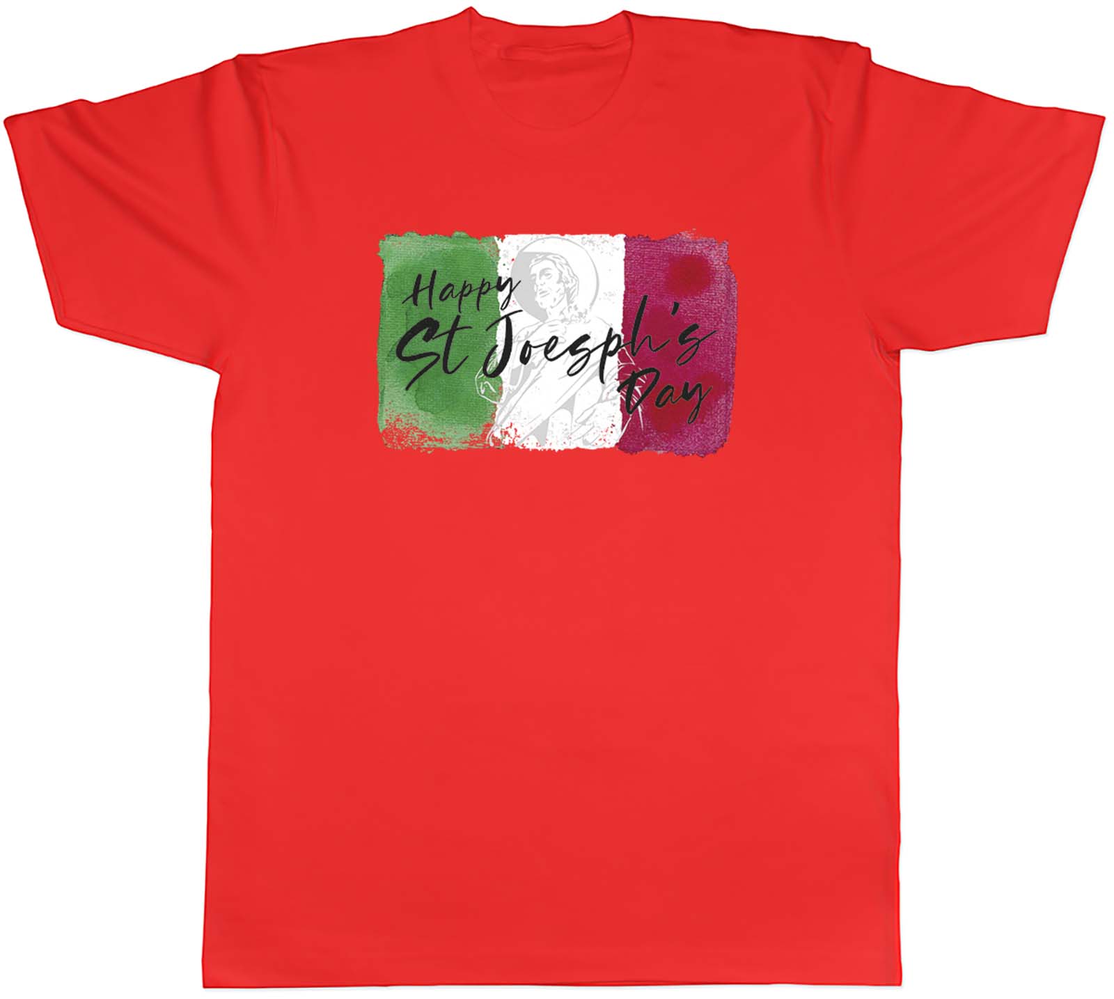 Happy St Josephs Day Unisexs TShirt Italian Flag Festival Unisex Tee Gift S