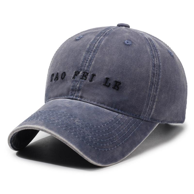 Fashion Letter Embroidery Cap Personalized Baseball Cap Men'S And Women'S Outdoor Sunshade Versatile Washed Hat Tide