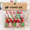 Cartoon Santa Claus Hangs Photos Tea Seals Christmas Florist Cards Small Clips