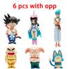 Toys Model 1-6pcs Dragon Ball Z Figures with Box Goku Chi-Chi Bulma Krillin PVC Anime ornament Collectible for Anime Fans Gift