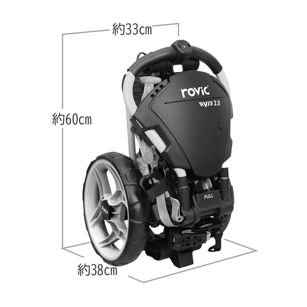 Click Gear ROVIC RV1S Push Cart Golf Cart Push Cart (Swivel) 2.0 (Arctic White)
