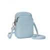 High-end Mobile Phone Bag, Double-zipper Single-shoulder Crossbody Bag, Small Round Bag