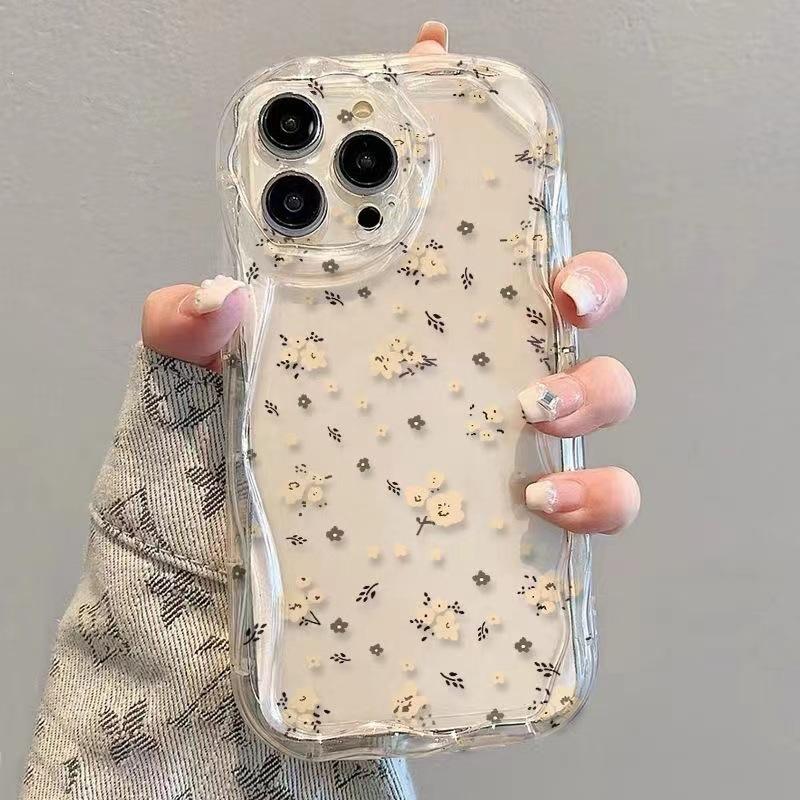 Korean Wind Ins White Small Floral Application iPhone16promax Apple 16 Mobile Phone Case 13 New 11/12 Women