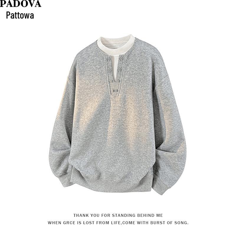 Patova Faux Two-Piece Long Sleeve Sweatshirt L