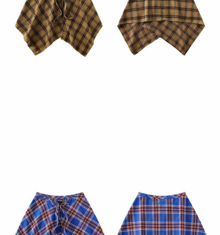 Plaid Skirt Layering Jeans - Autumn & Winter Butt-Covering Enhancement Pants