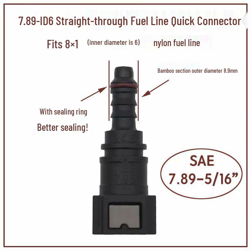 Automotive Fuel Line Quick Connector 7.89ID6 for Gasoline, Diesel, Methanol - Male & Female