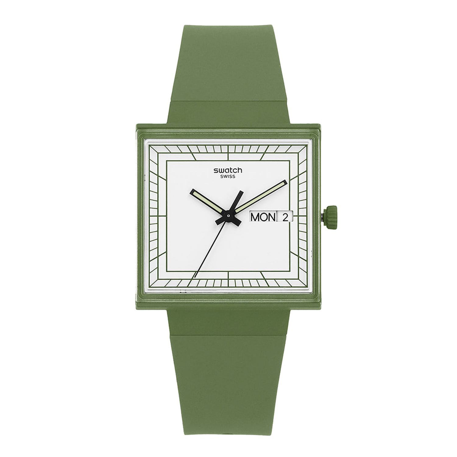 [Swatch] SO34G700 BIOCERAMIC WHAT IF GREEN Women s Silicone Watch