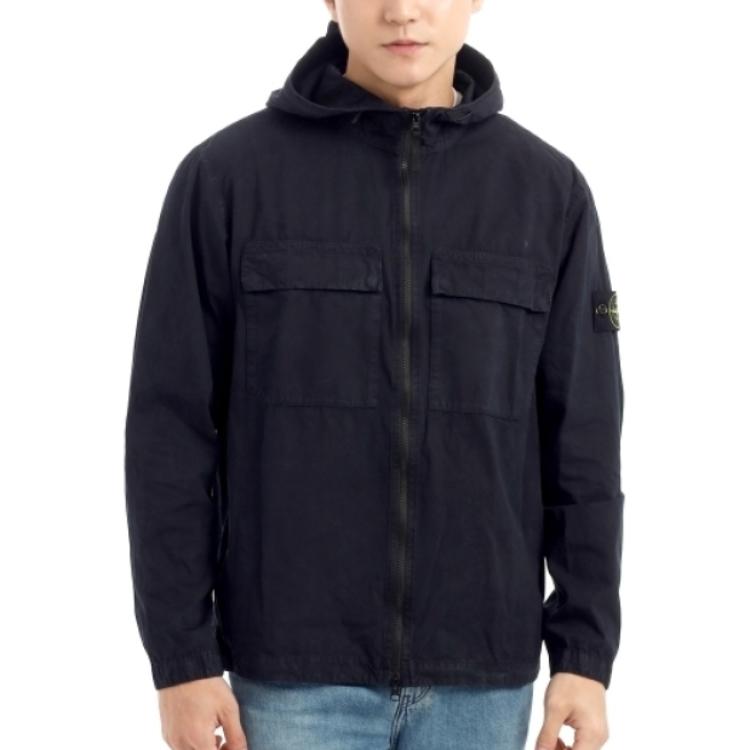 

Stone Island Ss24 Badge Hooded Zip Long Sleeve Jacket Men Jacket Navy-Blue 8015106WN-V0120 XXL