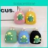 Adorable Cartoon Turtle Plush Mini Backpack For Kids Stylish Canvas School Bag