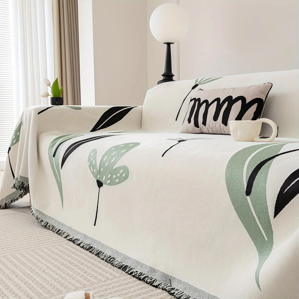 

1 шт. домашнее декоративное полотенце для дивана, простое универсальное полотенце для дивана Four Seasons из полиэстера, пылезащитное, устойчивое к царапинам от кошек 180x130cm