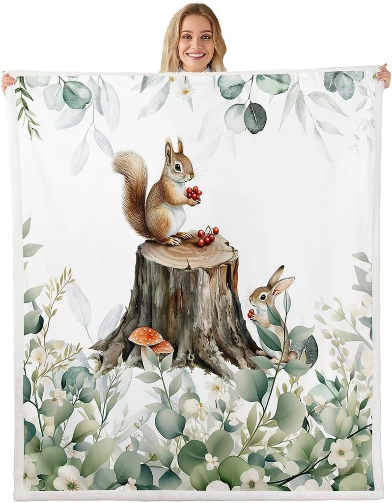 Cute Parrot Blanket Soft Fleece Throw Bird Lover Gift Kids Room Decor Floral Design Home Decoration