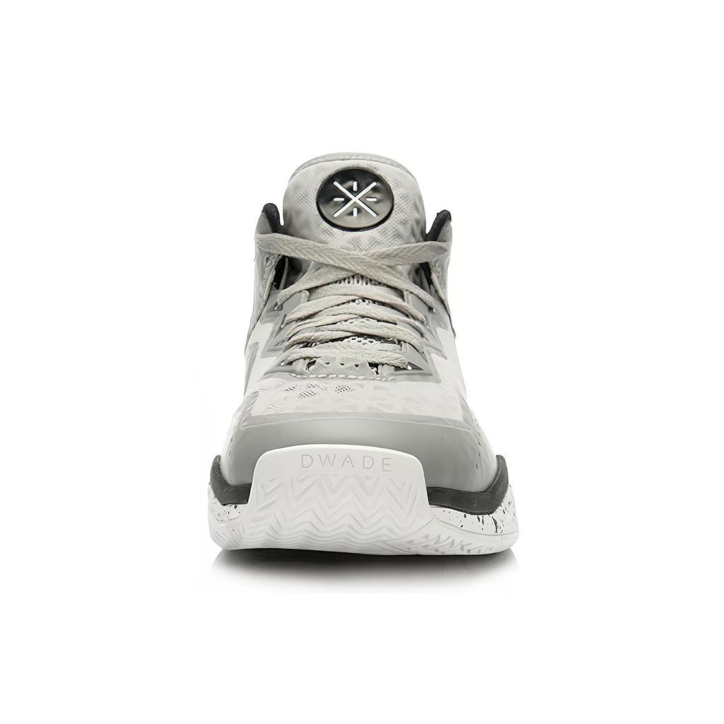 Li Ning WOW 3 Trendy Cushioning Slip Resistant Mid Top Basketball Shoes Unisex Gray Black Lightweight Version ABAK031-1