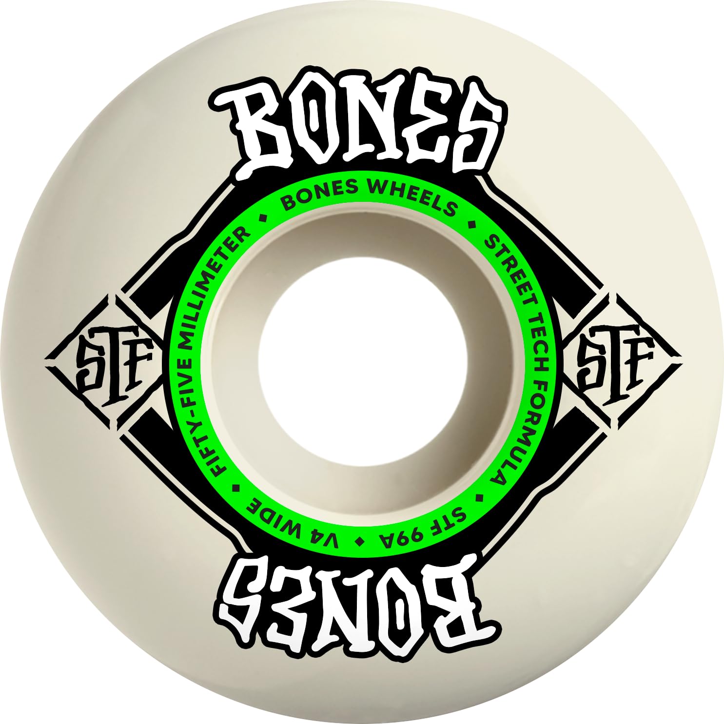 

Bones Wheels Street Tech Formula STF Wide Skateboard V4 Wide Wheels, 55mm, 99A,