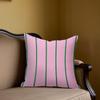 Pink Green Stripes Square Jacquard Pillow Cover for Sofa Office Waist Cushion Cover Home Decorative Pillowcase