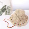 Elegant Lace Brim Sunshade Cap Breathable Colorful Straw Hat Summer Sun Protection Cap  Beach