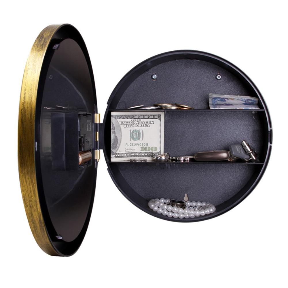 Plastic Wall Clock Safety Box Vintage Secret Storage Box Cash Safes Hidden Safe  Decoration