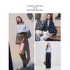 BATTU Women's French Style Striped Cotton Long-Sleeve Shirt