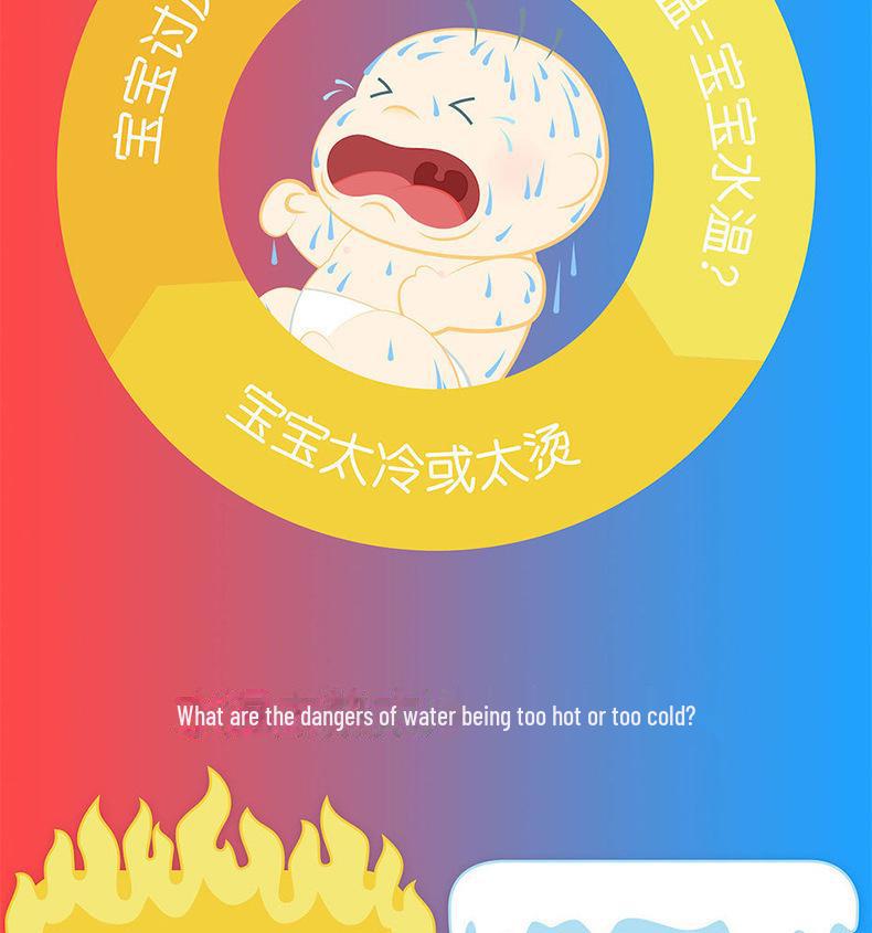 Zhinuan Bath Thermometer: Measures and Displays Temperature for Baby Baths and Indoor Use