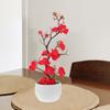 Realistic Artificial Plum Blossom Potted Flower Fade Proof Vibrant Colors Easy Arrange Low Maintenance Home Decor Office Space