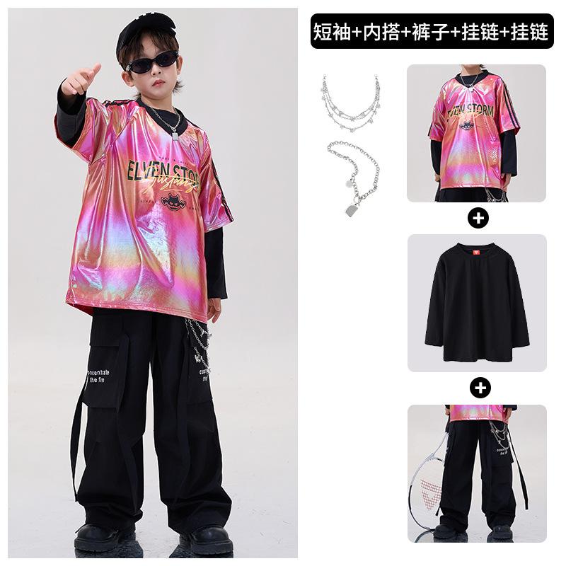 Girls Jazz Clothing Trendy Cool Handsome Children'S Street Dance Trendy Clothing Boys Hip Hop Hiphop New Year'S Day Performance Clothing