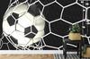 Photomural 3D Soccer Ball In Net Washable Fleece 254x184
