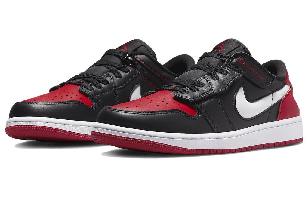 Jordan 1 Low FlyEase Black White Gym Red DM1206-066