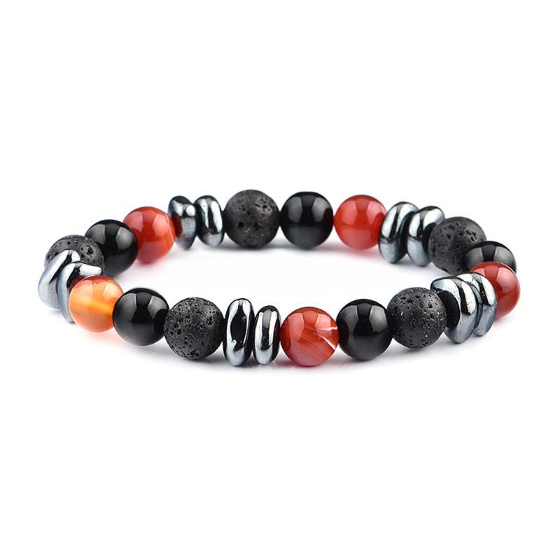1Pcs Male irregular stone bracelet, striped agate necklace,  accessory, vintage bracelet
